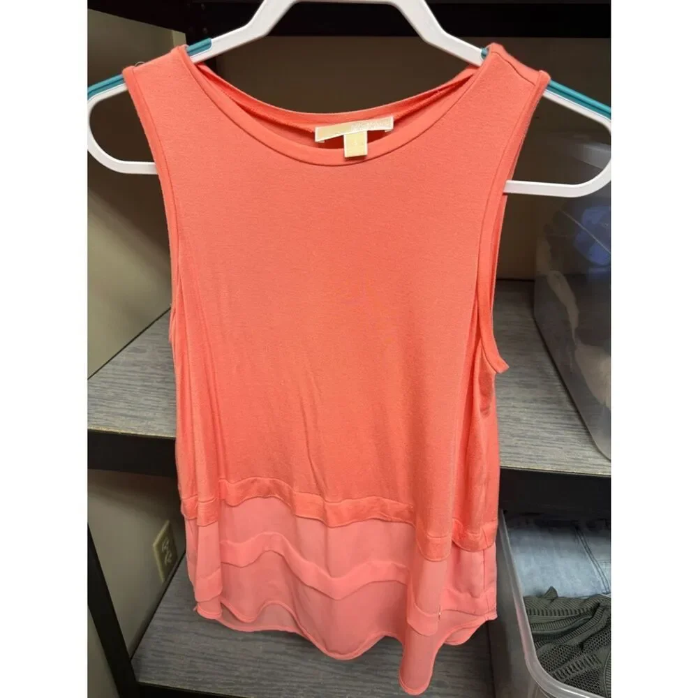 Michael Kors Coral Sleeveless Top, women’s small